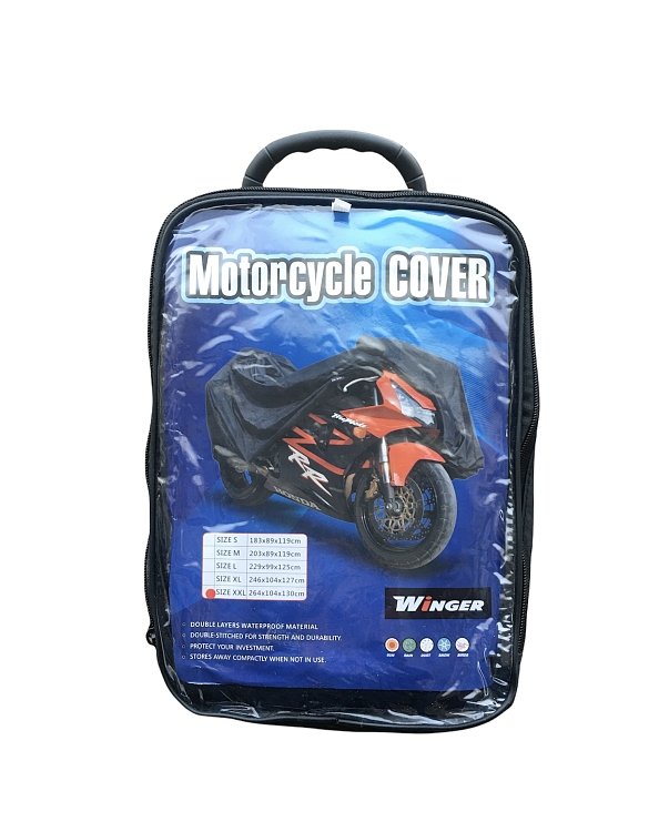 ΚΑΛΥΜΑ ΜΟΤΟ XXL ΕΝΙΣΧ MC1505002 ΜΑΥΡΟ (264Χ104Χ130) WINGER