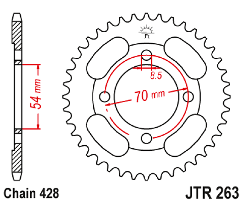 ΓΡΑΝΑΖΙ ΟΠΙΣΘΙΟ ASTREA/SUPRA/JETIX 125 JTR263.40 428