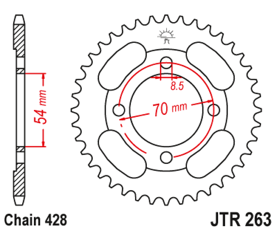 ΓΡΑΝΑΖΙ ΟΠΙΣΘΙΟ ASTREA/SUPRA/JETIX 125 JTR263.38 428