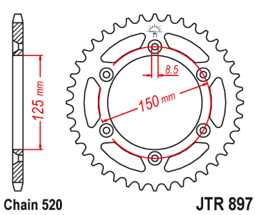ΓΡΑΝΑΖΙ ΟΠΙΣΘΙΟ EXC/ LC4 640/ SMC 690 JT JTR897.42SC 520 ΜΑΥΡΟ