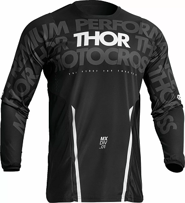 ΜΠΛΟΥΖΑ MX THOR JERSEY PULSE MONO BLACK/WHITE