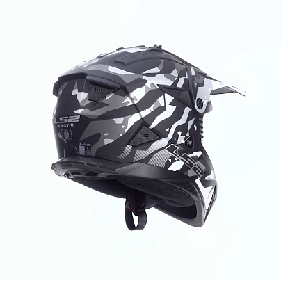 ΚΡΑΝΟΣ LS2 MX708 FAST II GROTESK MATT BLACK GREY ECE22.06