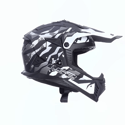 ΚΡΑΝΟΣ LS2 MX708 FAST II GROTESK MATT BLACK GREY ECE22.06