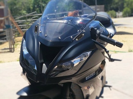 ΤΑΠΕΣ ΚΑΘΡΕΠΤΩΝ KAW ZX6-R/ ZX636/ EX250 '09-'18 ΜΑΥΡΕΣ MOTORISE