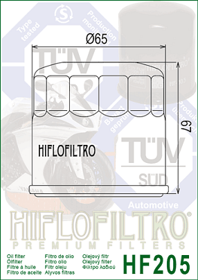 ΦΙΛΤΡΟ ΛΑΔΙΟΥ HIFLO HF 205