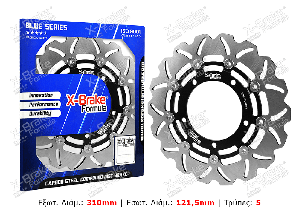 ΔΙΣΚΟΠΛΑΚΑ STX89F-FLO-W (V-STROM ABS 07-18) ΕΜΠΡΟΣ ΜΑΡΓΑΡΙΤΑ X-BRAKE