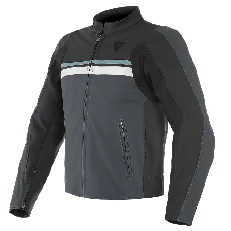 ΜΠΟΥΦΑΝ DAINESE ΔΕΡΜΑΤΙΝΟ HF3 LEATHER JACKET BLACK/GLACIER-GRAY