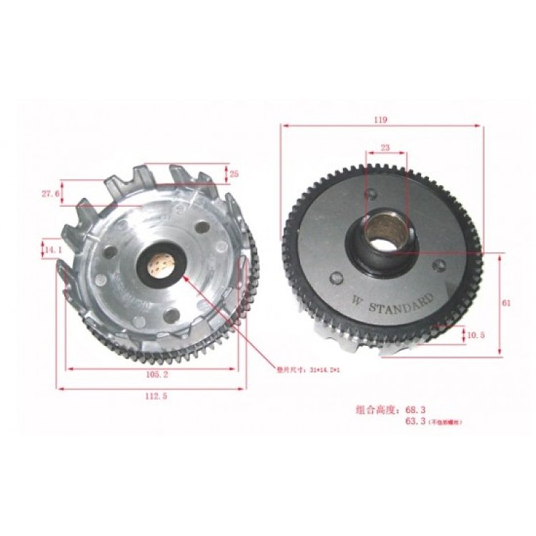 ΚΑΜΠΑΝΑ ΑΜΠΡΑΓΙΑΖ CRYPTON 105/115 ΣΚΕΤΗ W-STANDARD