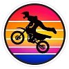 ΑΥΤΟΚΟΛΛΗΤΟ UV MOTOCROSS FLY ΠΟΛΥΧΡΩΜΟ Ø8cm