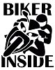 ΑΥΤΟΚΟΛΛΗΤΟ ΚΟΠΤΙΚΟ BIKER INSIDE ΜΑΥΡΟ 11X13,5cm
